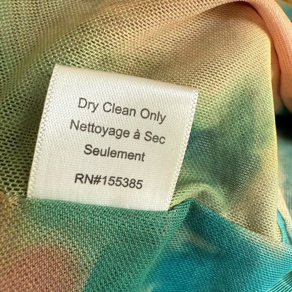 NWT Ronny Kobo Bruno Skirt Acid Tie Dye Size Large Ruched Mesh Maxi Bodycon - Picture 8 of 9